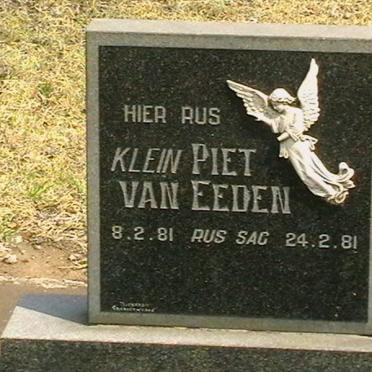 EEDEN Klein Piet, van 1981-1981