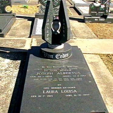 EEDEN Joseph Albertus, van 1909-1987 &amp; Laura Louisa 1915-1997