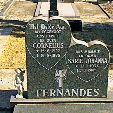 FERNANDES Cornelius 1927-1988 &amp; Sarie Johanna 1934-2003