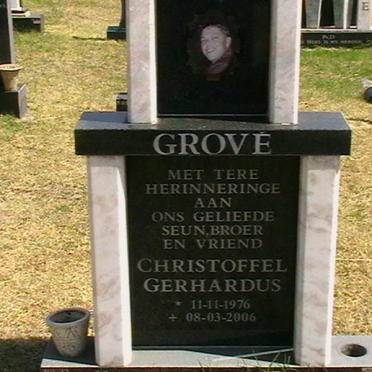 GROVÉ Christoffel Gerhardus 1976-2006