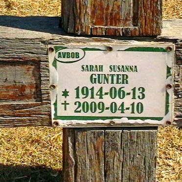 GUNTER Sarah Susanna 1914-2009