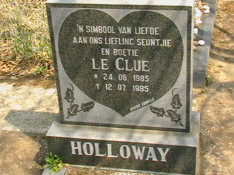 HOLLOWAY Le Clue 1985-1985