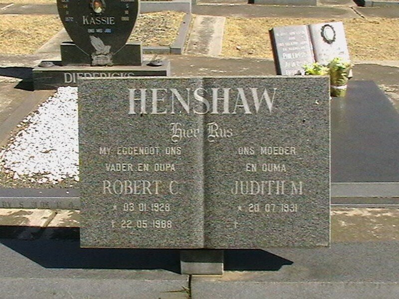HENSHAW Robert C. 1928-1988 &amp; Judith M. 1931-