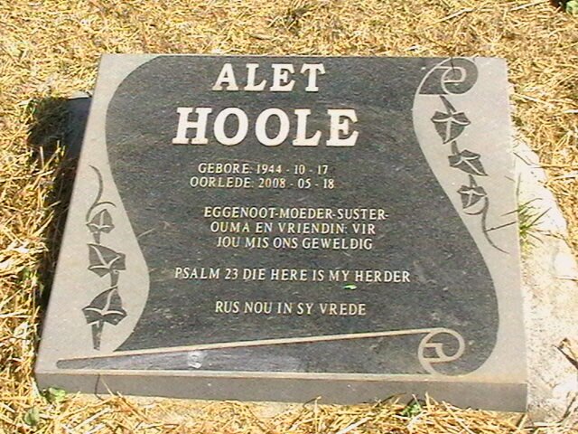 HOOLE Alet 1944-2008