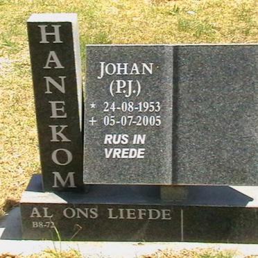 HANEKOM P.J. 1953-2005