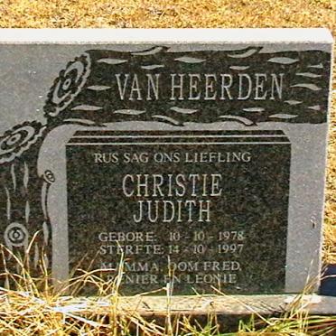 HEERDEN Christie Judith, van 1978-1997