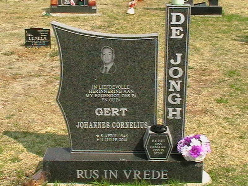 JONGH Gert Johannes Cornelius, de 1946-2010