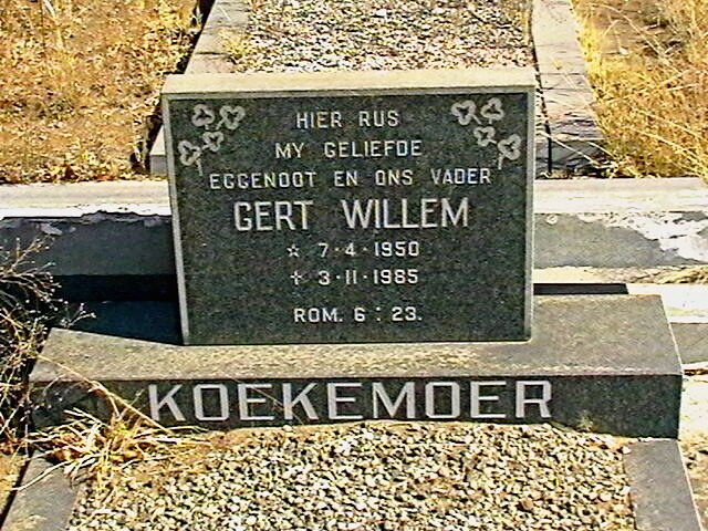 KOEKEMOER Gert Willem 1950-1985