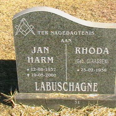 LABUSCHAGNE Jan Harm 1937-2000 &amp; Rhoda CLAASSEN 1938-