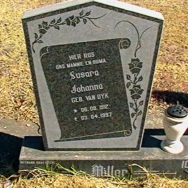 MILLER Susara Johanna nee VAN DYK 1912-1997