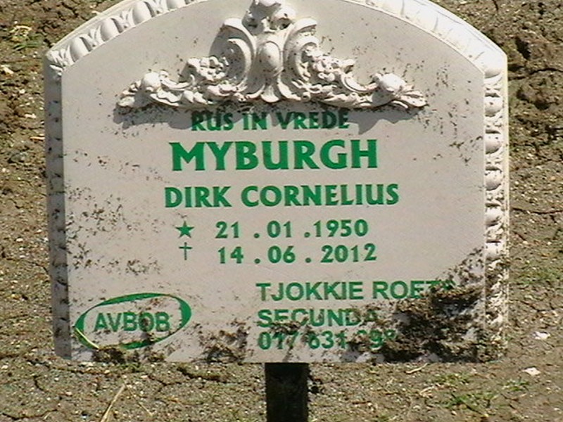 MYBURGH Dirk Cornelius 1950-2012