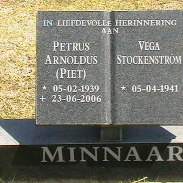 MINNAAR Petrus Arnoldus 1939-2006 &amp; Vega STOCKENSTRÖM 1941-