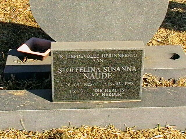 NAUDE Stoffelina Susanna 1925-1998
