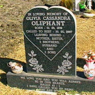 OLIPHANT Olivia Cassandra 1978-2007