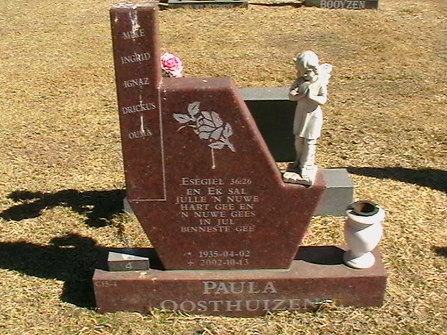 OOSTHUIZEN Paula 1935-2002