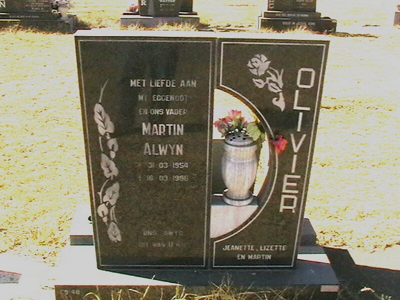 OLIVIER Martin Alwyn 1954-1996