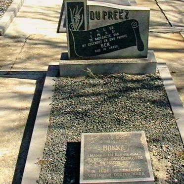 PREEZ Ben, du 1955-1981 :: DU PREEZ Bokkie 1935-1990
