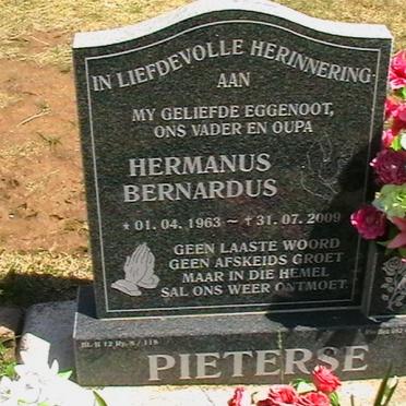 PIETERSE Hermanus Bernardus 1963-2009