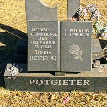 POTGIETER Hester A. 1914-1998