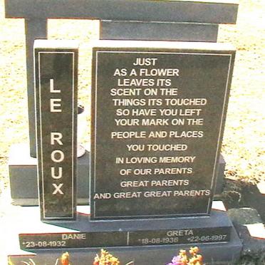 ROUX Danie, le 1932- &amp; Greta 1936-1997