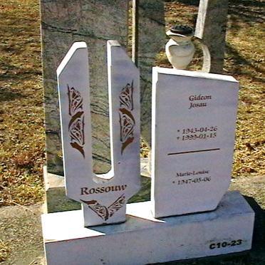 ROSSOUW Gideon Josau 1943-1999 &amp; Marie-Louise 1947-