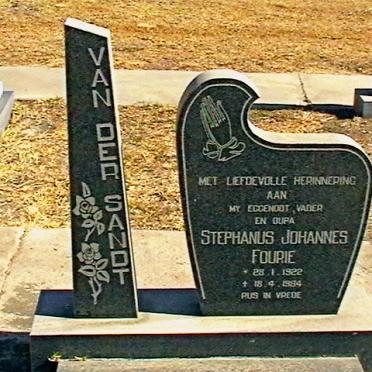 SANDT Stephanus Johannes Fourie, van der 1922-1984