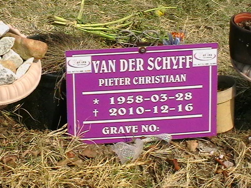 SCHYFF Pieter Christiaan, van der 1958-2010