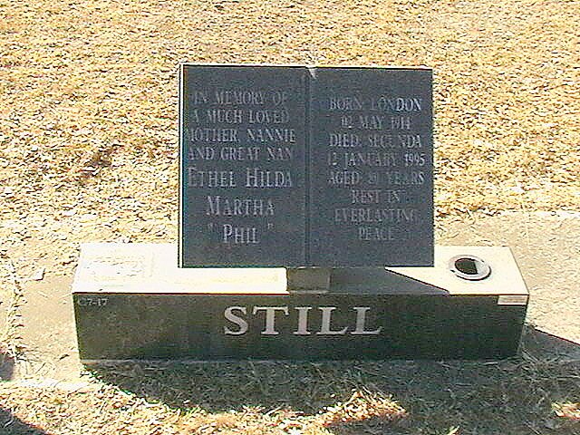 STILL Ethel Hilda Martha 1914-1995