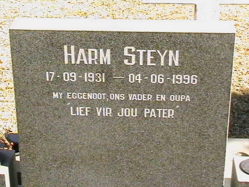 STEYN Harm 1931-1996