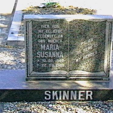 SKINNER Maria Susanna 1940-1988
