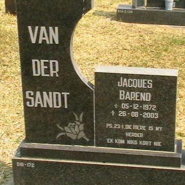 SANDT Jacques Barend, van der 1972-2003
