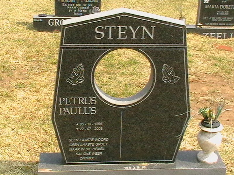 STEYN Petrus Paulus 1956-2003