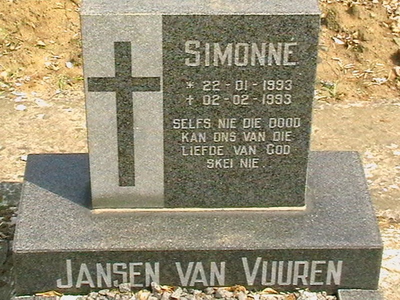 VUUREN Simonné, Jansen van 1993-1993