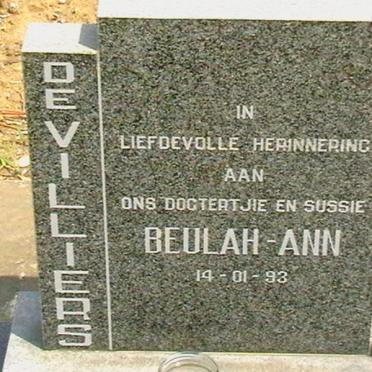 VILLIERS Beulah-Ann, de 1993-1993