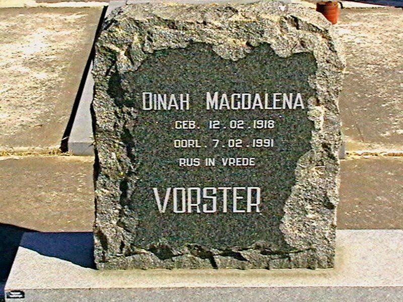 VORSTER Dinah Magdalena 1918-1991