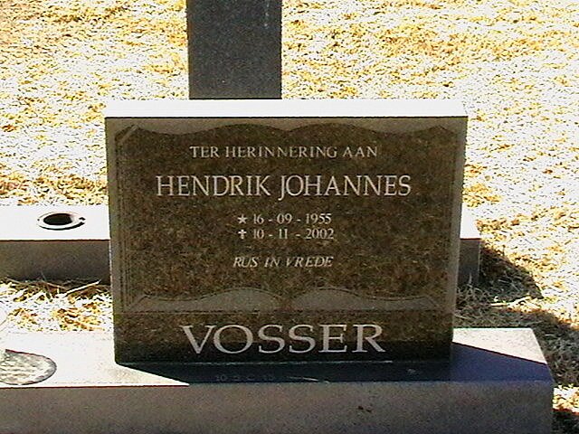 VOSSER Hendrik Johannes 1955-2002