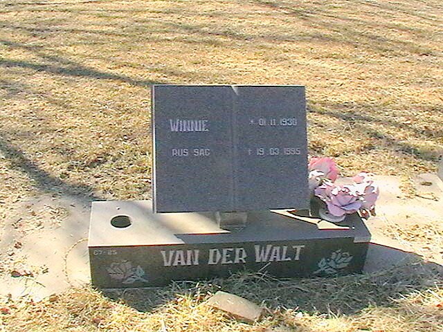 WALT Winnie , van der 1930-1995