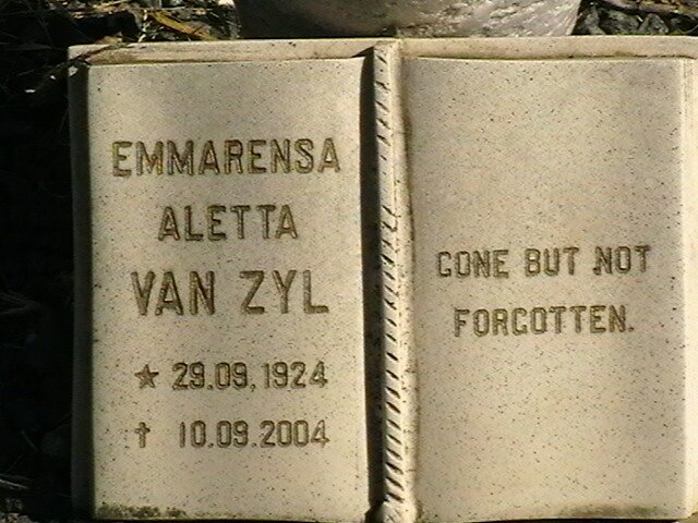ZYL Emmarensa Aletta, van 1924-1984