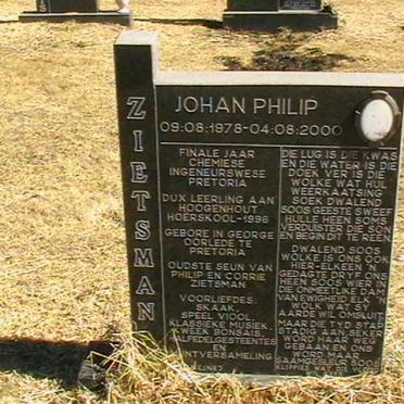 ZIETSMAN Johan Philip 1976-2000