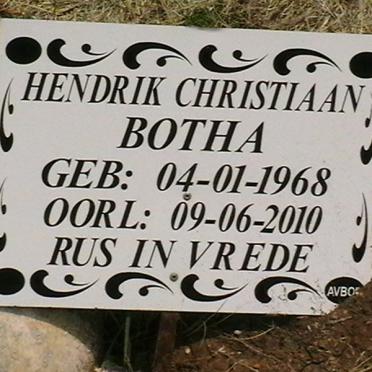 BOTHA Hendrik Christiaan 1968-2010