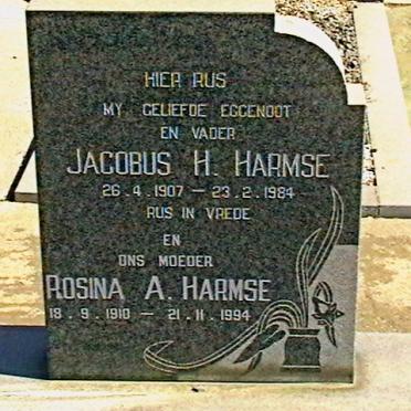 HARMSE Jacobus H. 1907-1984 &amp; Rosina A. 1910-1994