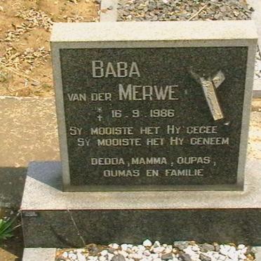 MERWE Baba, van der 1986-1986