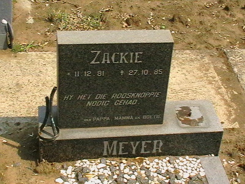 MEYER Zackie 1981-1985
