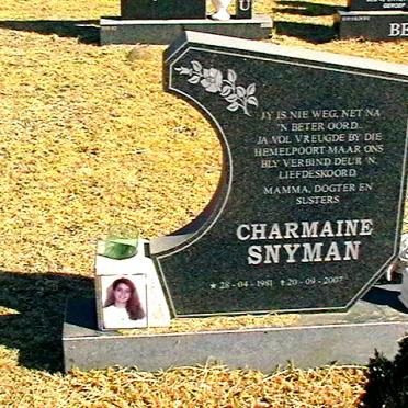 SNYMAN Charmaine 1981-2007