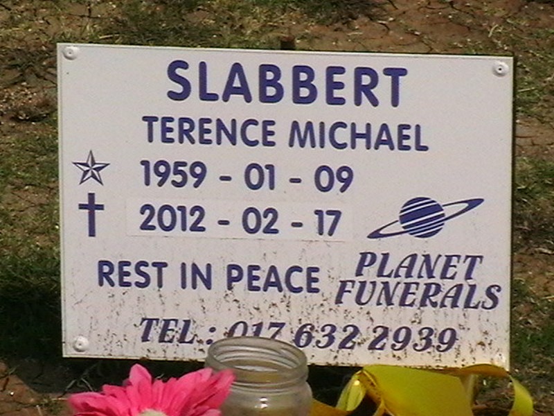 SLABBERT Terence Michael 1959-2012