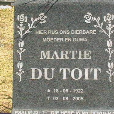 TOIT Martie, du 1922-2005