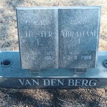 BERG Abraham J., van den 1917-2008 & Hester E. 1922-1987
