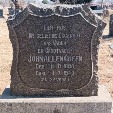 GREEN John Allen 1880-1943