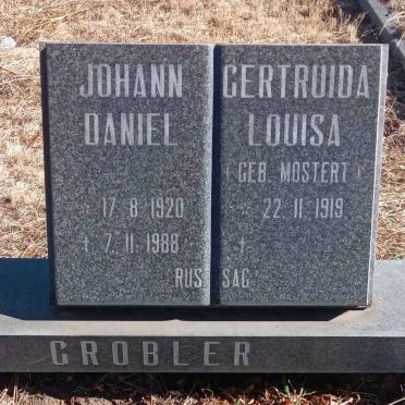 GROBLER Johann Daniel 1920-1988 & Gertruida Louisa MOSTERT 1919-