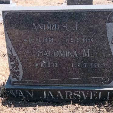 JAARSVELD Andries J., van 1909-1984 & Salomina M. 1911-1984 
